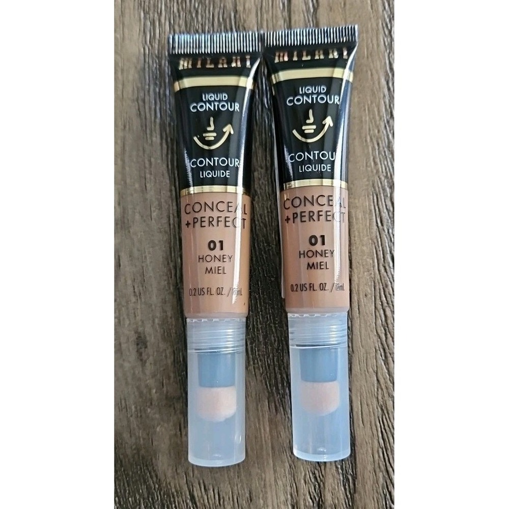 2X Milani 01 Honey Miel Liquid Cream Contour Conceal Perfect 8ml